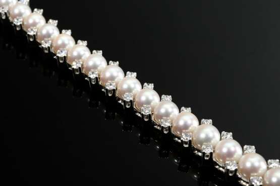 Elegantes Weißgold 750 Armband mit Zuchtperlen (Ø … - Foto 3 Elegantes Weißgold 750 Armband mit Zuchtperlen (Ø … - Foto 3