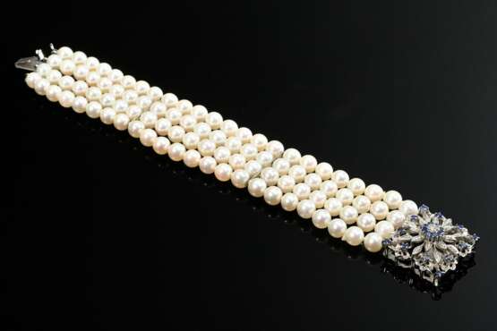 Classic four-row cultured pearl bracelet with 750 … - photo 1 Classic four-row cultured pearl bracelet with 750 … - photo 1