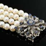 Classic four-row cultured pearl bracelet with 750 … - фото 2
