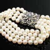 Classic four-row cultured pearl bracelet with 750 … - фото 3