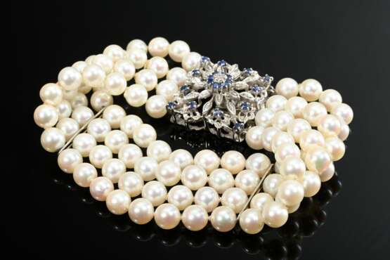 Classic four-row cultured pearl bracelet with 750 … - photo 3 Classic four-row cultured pearl bracelet with 750 … - photo 3