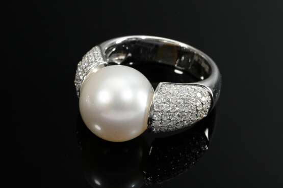 Elegant 750 white gold ring with South Sea culture… - фото 2 Elegant 750 white gold ring with South Sea culture… - фото 2