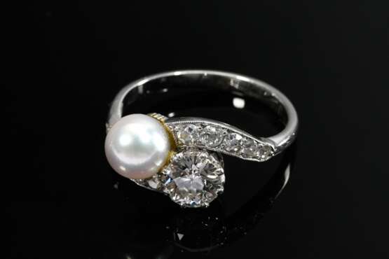 585 white gold ‘Toi et Moi’ ring with modified bri… - фото 1 585 white gold ‘Toi et Moi’ ring with modified bri… - фото 1