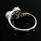 585 white gold ‘Toi et Moi’ ring with modified bri… - фото 3