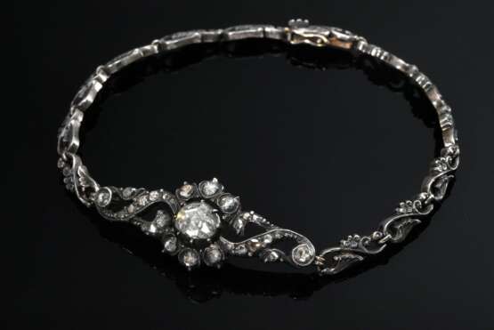 Antique delicate rose gold 585 bracelet with diamo… - photo 1 Antique delicate rose gold 585 bracelet with diamo… - photo 1