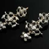 Pair of antique baroque silver and 585 red gold dr… - фото 1