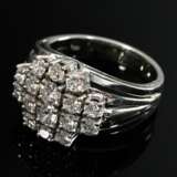 Wide white gold 750 diamond ring (approx. 1.60 ct/… - photo 3
