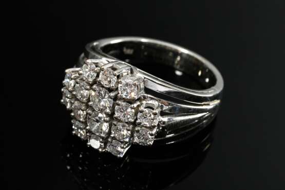 Wide white gold 750 diamond ring (approx. 1.60 ct/… - фото 3 Wide white gold 750 diamond ring (approx. 1.60 ct/… - фото 3