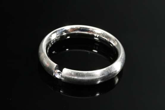 Matted Bunz platinum 950 tension ring with solitai… - фото 2