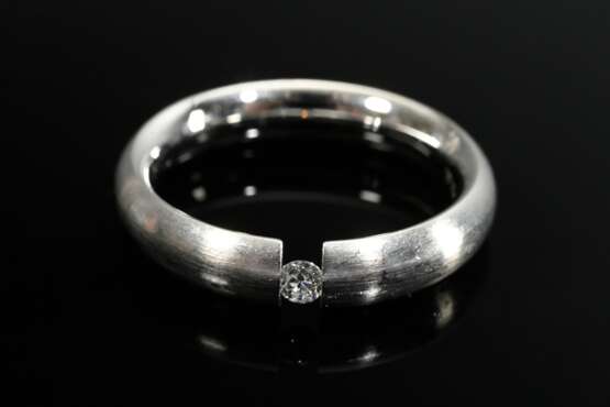 Matted Bunz platinum 950 tension ring with solitai… - фото 3