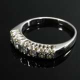 Narrow 750 white gold ring with diamond band (appr… - фото 2