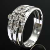 585 white gold ring with brilliant-cut diamonds (t… - photo 1