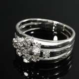 585 white gold ring with brilliant-cut diamonds (t… - photo 2