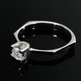 Modern 585 white gold stacking ring with diamond (… - photo 3