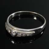 Zarter Weißgold 585 Ring mit Diamantleiste (zus. c… - Foto 2