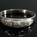 Zarter Weißgold 585 Ring mit Diamantleiste (zus. c… - Foto 3