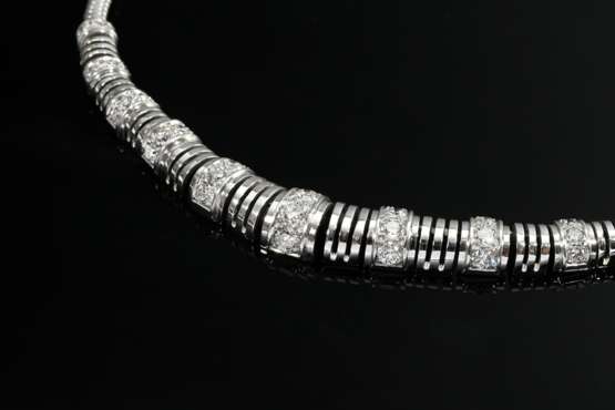 Elegantes Art Deco Weißgold 585 Collier am Spiralh… - Foto 2