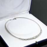 Elegantes Art Deco Weißgold 585 Collier am Spiralh… - Foto 4