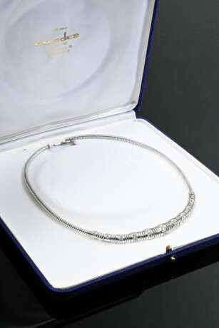 Elegantes Art Deco Weißgold 585 Collier am Spiralh… - Foto 4