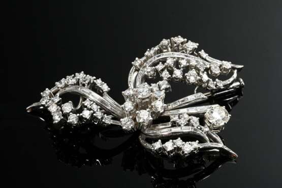 Feine Midcentury Weißgold 750 Nadel mit Diamanten … - Foto 1 Feine Midcentury Weißgold 750 Nadel mit Diamanten … - Foto 1