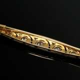 Platinierte Art Deco Gelbgold 585 Nadel in Schiffc… - Foto 2