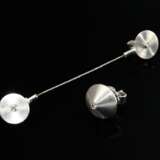 2 Various futuristic stud earrings with diamonds (… - photo 2