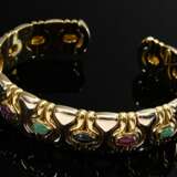 Modern white and yellow gold 750 bangle in Italian… - photo 2