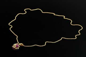 2 Teile italienischer Midcentury Gelbgold 750 Anhä…