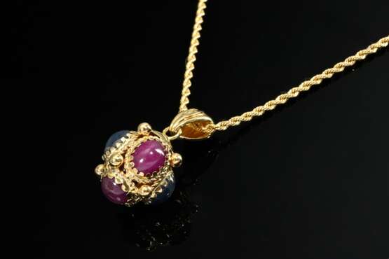 2 Teile italienischer Midcentury Gelbgold 750 Anhä… - Foto 2 2 Teile italienischer Midcentury Gelbgold 750 Anhä… - Foto 2