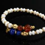 Flexible Süßwasserzuchtperlen Armspange mit 750 Ge… - Foto 1