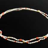 Double-row freshwater cultured pearl necklace with… - photo 1