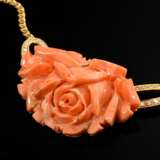 Decorative 585 yellow gold flat chain necklace wit… - photo 2