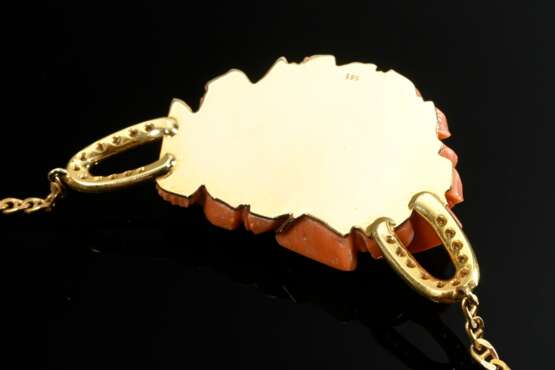 Decorative 585 yellow gold flat chain necklace wit… - photo 3 Decorative 585 yellow gold flat chain necklace wit… - photo 3