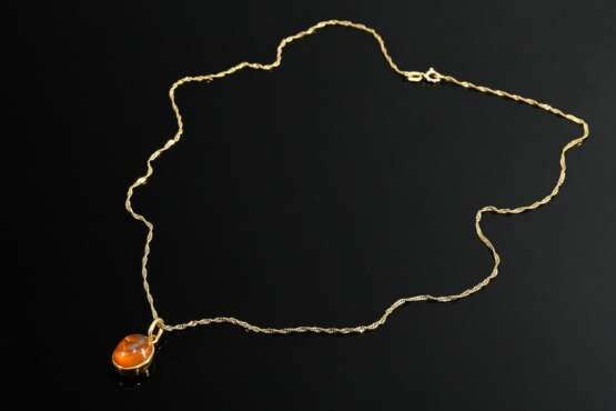 3 pieces of 585 yellow gold jewellery with fire op… - photo 2 3 pieces of 585 yellow gold jewellery with fire op… - photo 2