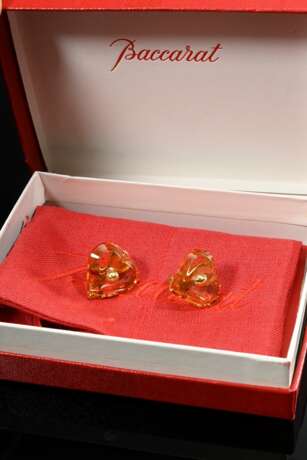 Pair of Baccarat ‘Coeur’ ear clips in apricot-colo… - фото 4 Pair of Baccarat ‘Coeur’ ear clips in apricot-colo… - фото 4
