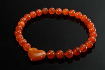 Wilm Carnelian necklace with gold-plated bayonet p…