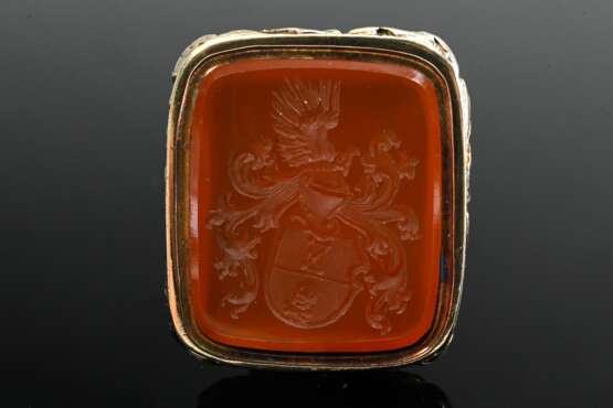 Biedermeier seal pendant with shell and floral orn… - фото 2 Biedermeier seal pendant with shell and floral orn… - фото 2