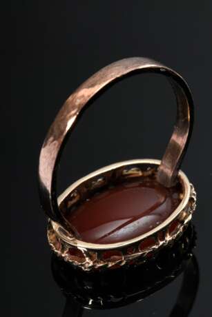 Large red gold 585/333 ring with antique carnelian… - photo 3 Large red gold 585/333 ring with antique carnelian… - photo 3