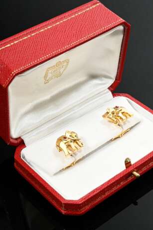 Pair of Cartier yellow gold 750 cufflinks ‘Bamboo … - photo 1 Pair of Cartier yellow gold 750 cufflinks ‘Bamboo … - photo 1