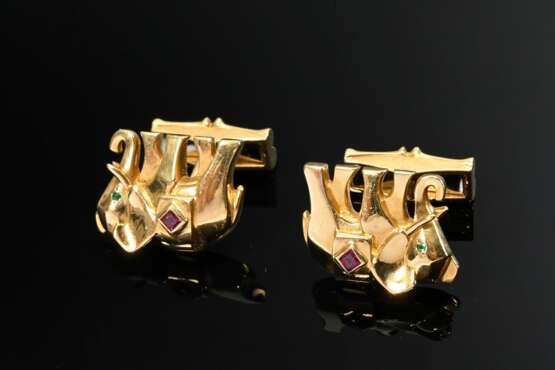 Pair of Cartier yellow gold 750 cufflinks ‘Bamboo … - photo 2 Pair of Cartier yellow gold 750 cufflinks ‘Bamboo … - photo 2