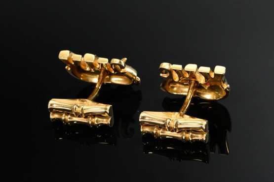 Pair of Cartier yellow gold 750 cufflinks ‘Bamboo … - photo 3 Pair of Cartier yellow gold 750 cufflinks ‘Bamboo … - photo 3