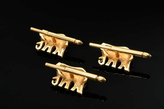 3 Cartier yellow gold 750 shirt buttons ‘Bamboo El… - photo 3 3 Cartier yellow gold 750 shirt buttons ‘Bamboo El… - photo 3