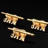 3 Cartier yellow gold 750 shirt buttons ‘Bamboo El… - photo 3