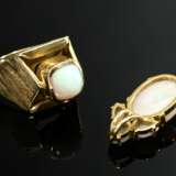 2 pieces of 585 yellow gold jewellery with opal ca… - фото 3