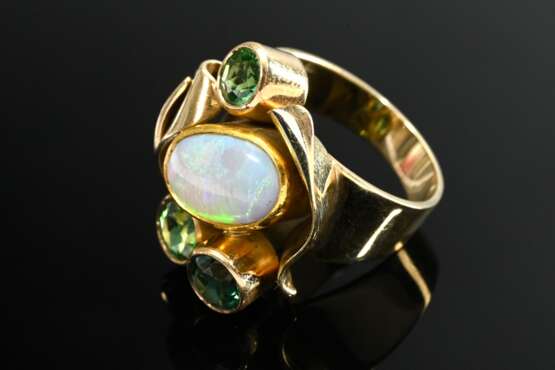 Handcrafted 585 yellow gold ring with opal cabocho… - фото 2 Handcrafted 585 yellow gold ring with opal cabocho… - фото 2