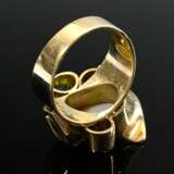 Handcrafted 585 yellow gold ring with opal cabocho… - фото 4