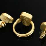 3 Teile handgearbeiteter Gelbgold 750 Schmuck mit … - Foto 2