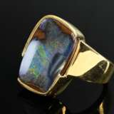 Handgearbeiteter Gelbgold 750 Ring mit interessant… - Foto 1