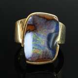 Handgearbeiteter Gelbgold 750 Ring mit interessant… - Foto 3