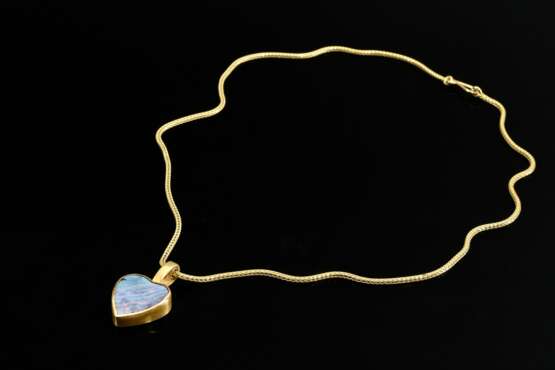 Handgefertigter Gelbgold 750/900 Herz Anhänger mit… - Foto 1 Handgefertigter Gelbgold 750/900 Herz Anhänger mit… - Foto 1